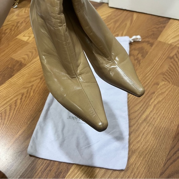 Jimmy Choo Women's Tan Leather Boots Size 38.5 - Picture 6 of 8